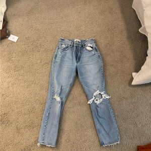 Abercrombie & Fitch Light Blue Distressed Jeans